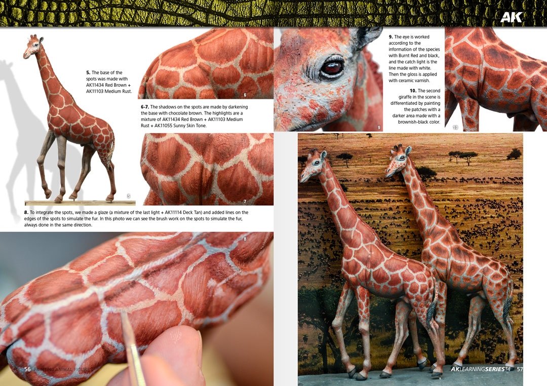 AK Interactive AK518 AK LEARNING 14: PAINTING ANIMAL FIGURES English – immagine 9