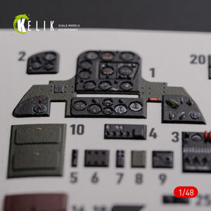 Décalcomanies 3D intérieures KELIK K48088 SBD-2 Dauntless pour maquette Academy au 1/48 – image 2