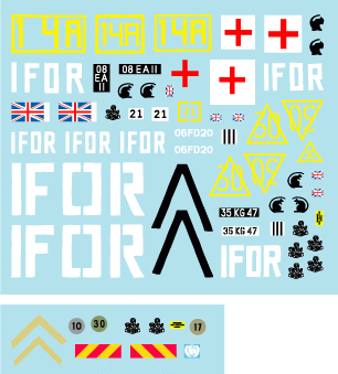 Star Decals 35-C1067 The Light Infantry. IFOR Bosnia. FV432, Scimitar and Warrior ISV 1/35 – imagen 2