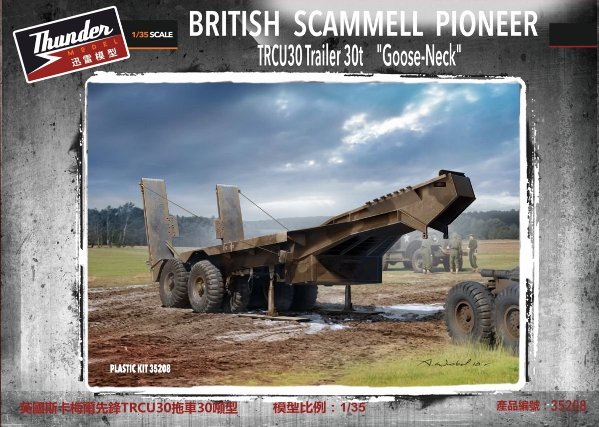 Thunder Model 35208 Remorque britannique Scammell Pioneer TRCU30 30t « col de cygne » 1/35