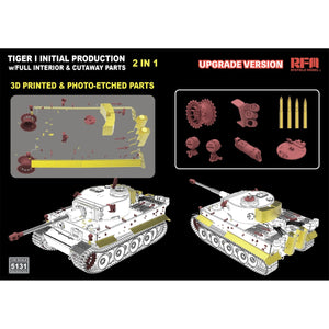 Rye Field Model 5131 Tiger I Initial Production Early 1943 w/ Full Interior Updated Version 1/35 – imagen 4