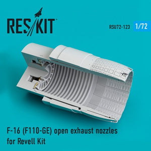 RESKIT RSU72-0123 F-16 (F110-GE) open exhaust nozzles for Revell 1/72