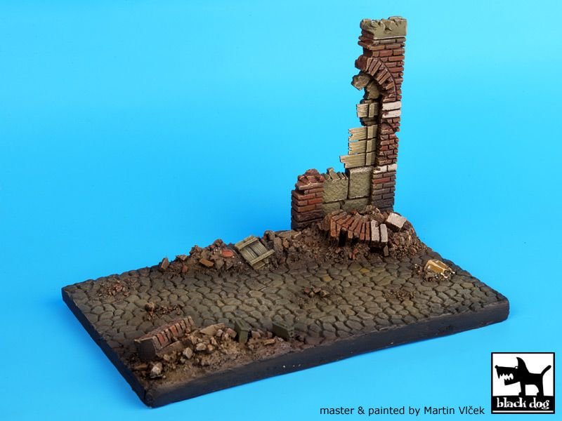 Black Dog D35019 Street with ruined wall 1/35 – imagen 5
