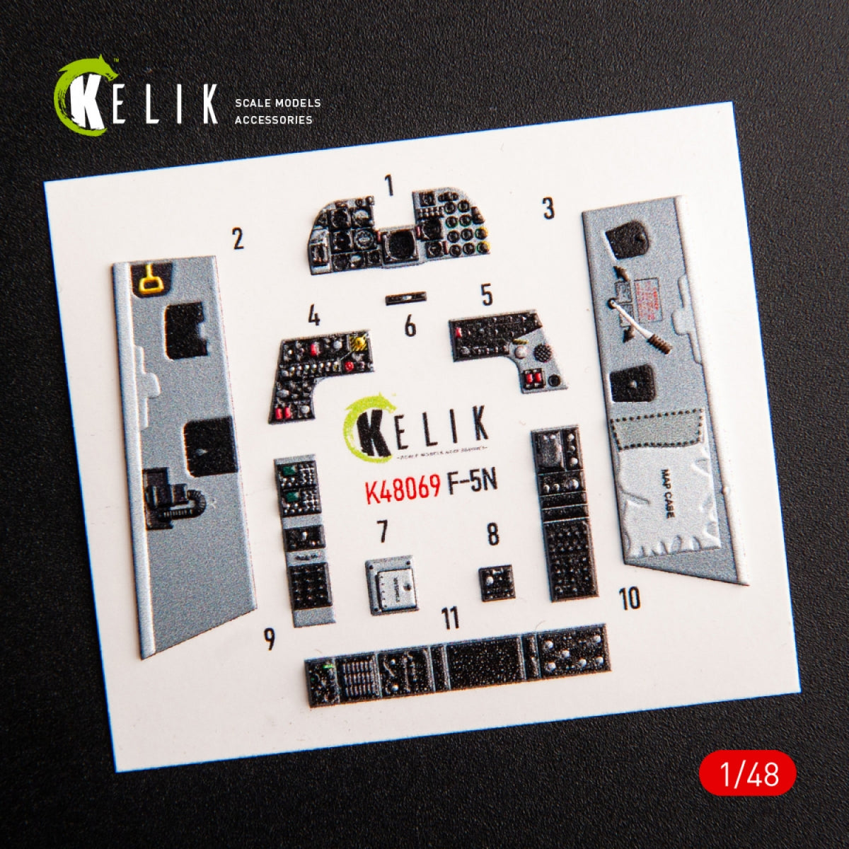 KELIK K48069 F-5N INTERIOR 3D DECALS FOR AFV CLUB KIT 1/48 – imagen 2