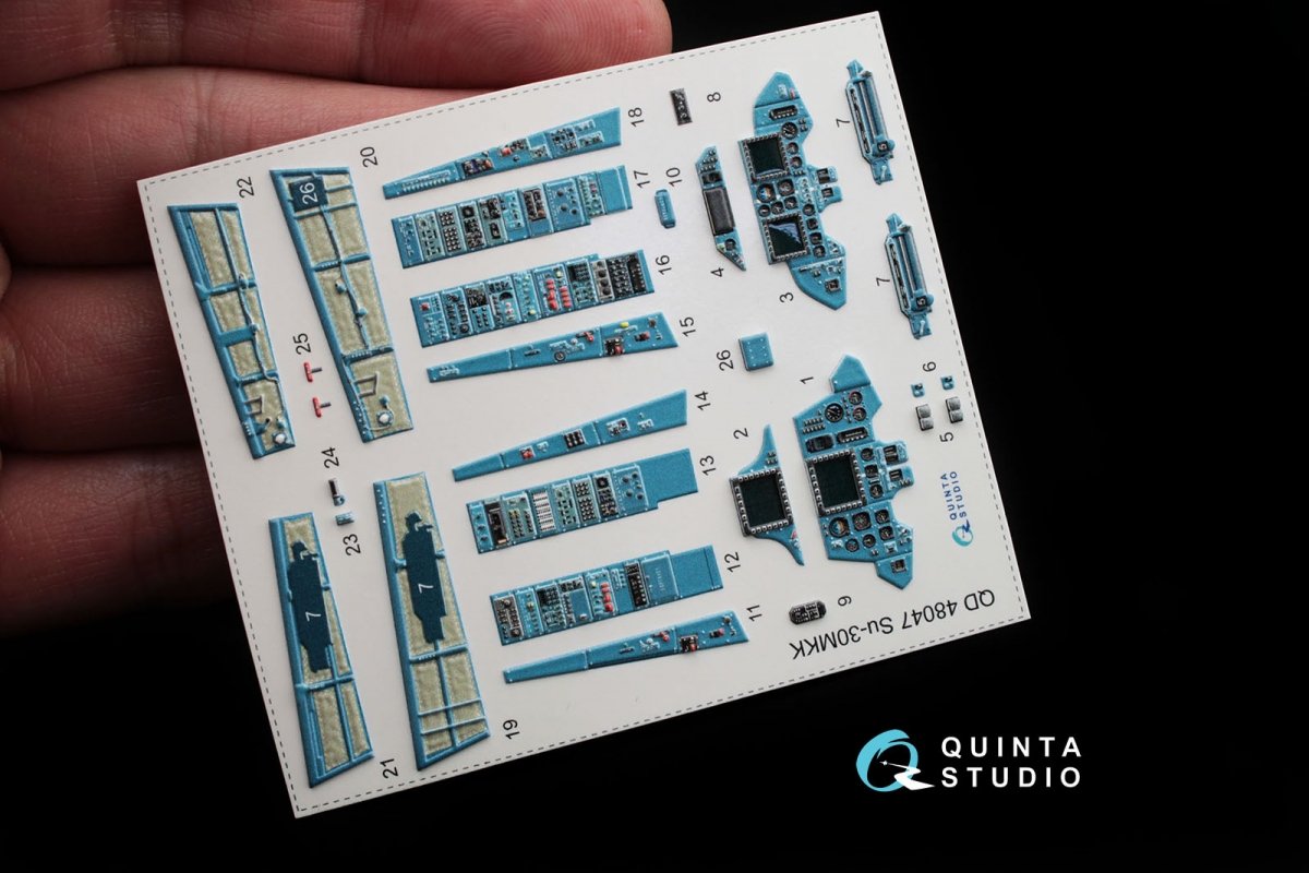Quinta Studio QD48047 Su-30MKK 3D-Printed &amp;amp; coloured Interior on decal paper (for HobbyBoss kit) 1/48 – imagen 2