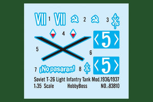 Hobby Boss 83810 Soviet T-26 Light Infantry Tank Mod.1936-1937 1/35 – imagen 4