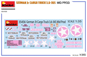 Miniart 35456 GERMAN 3T CARGO TRUCK 3,6-36S MID PROD 1/35 – immagine 2