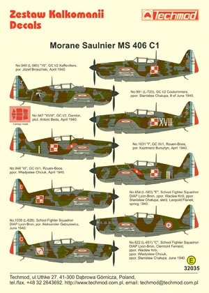 Techmod 32035 - Morane-Saulnier MS.406C1 1/32 – Bild 2
