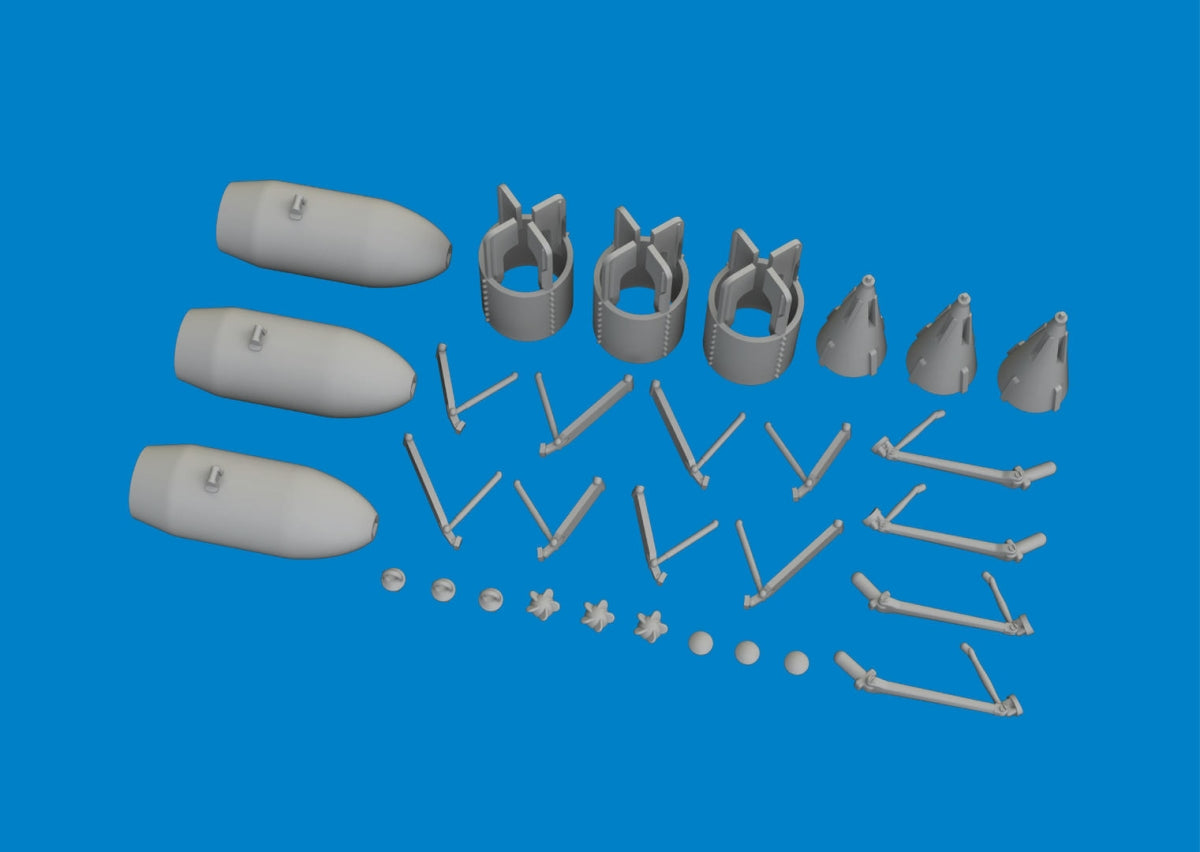 Eduard 6481082 P-40 250lb MC British bombs PRINT EDUARD 1/48 – immagine 4