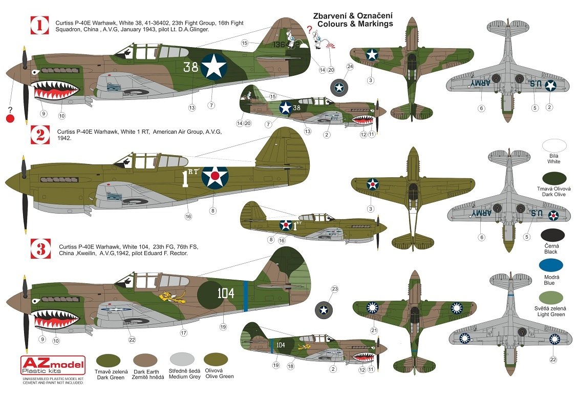AZ Model AZ7696 P-40E Warhawk „AVG“ 1/72 – immagine 2