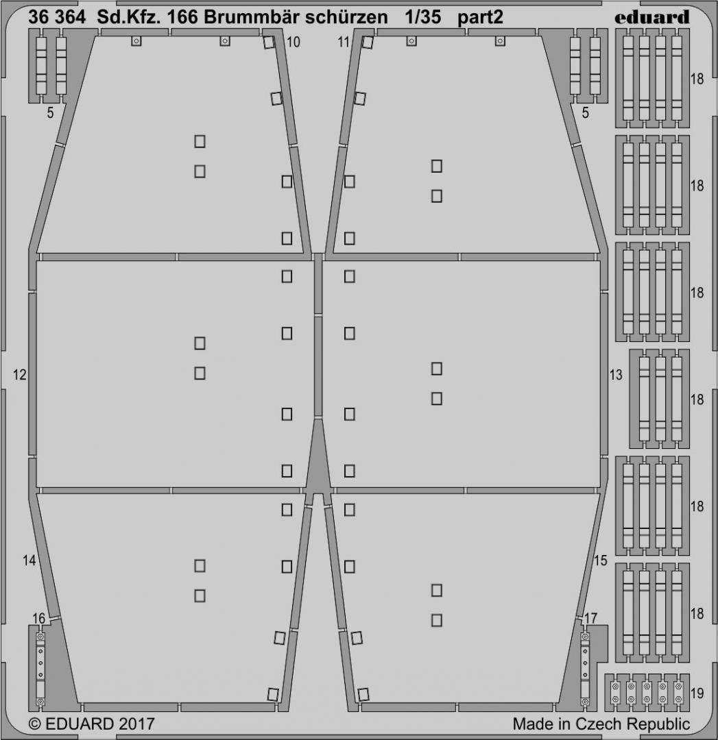 Eduard 36364 Sd. Kfz. 166 Brummbar schurzen TAMIYA 1/35 – immagine 2
