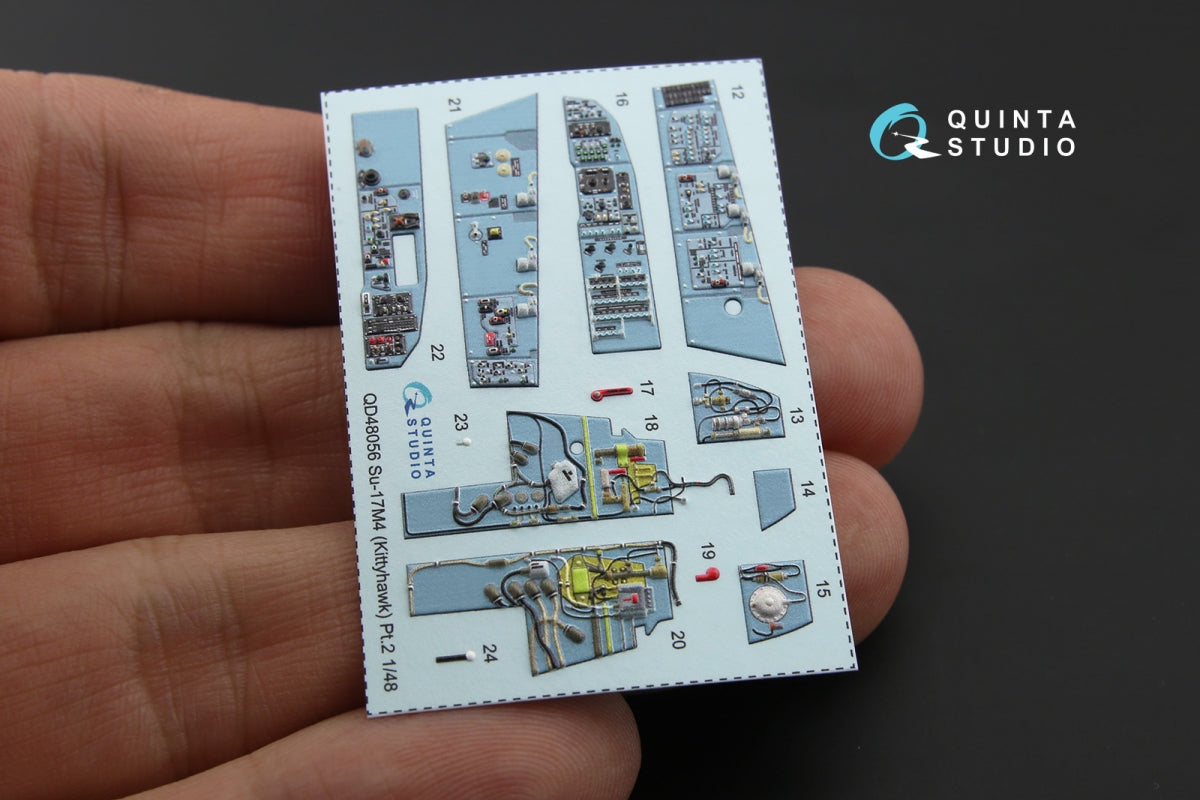 Quinta Studio QD48056 Su-17M4/22M4 3D-Printed coloured Interior on decal paper (for KittyHawk kit) 1/48 – imagen 4
