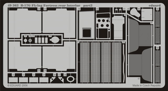 Eduard 49362 B-17G rear interior 1/48 Revell – Bild 2