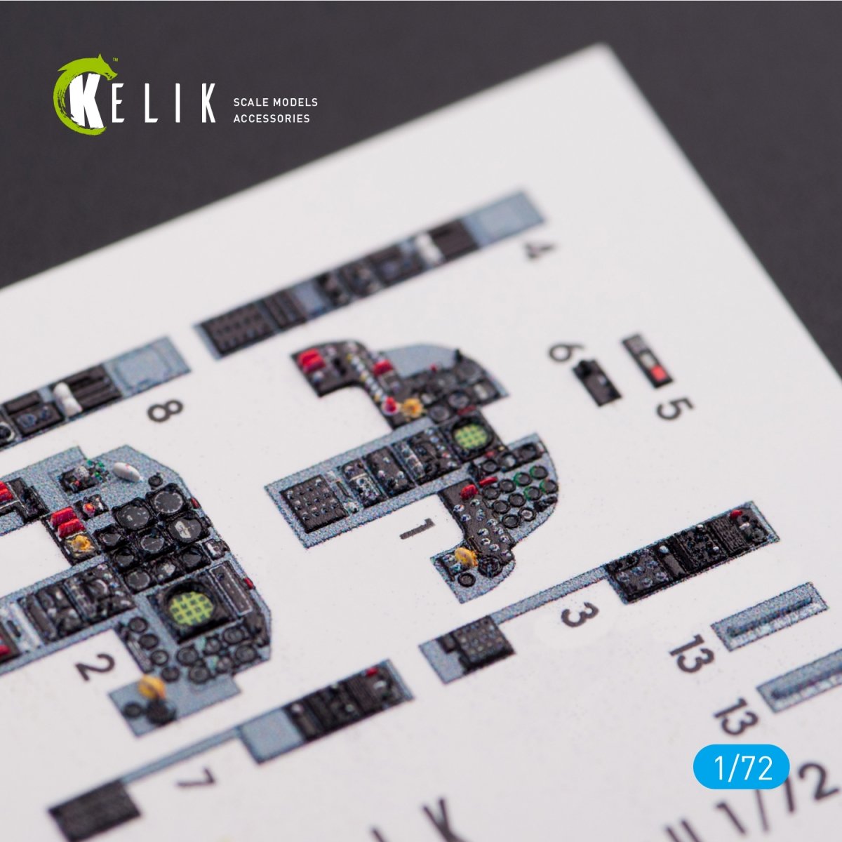 KELIK K72004 F-5F &amp;quot;TIGER II&amp;quot; FULL INTERIOR 3D DECALS FOR DREAM MODEL KIT 1/72 – imagen 2