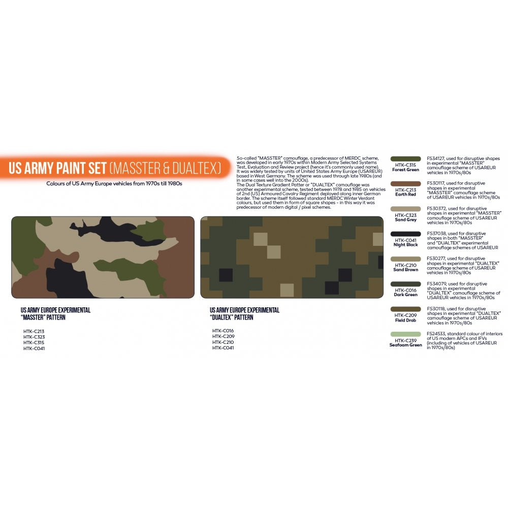 Hataka HTK-CS99 US Army paint set (MASSTER &amp;amp; DUALTEX) (8x17ml) – Bild 3