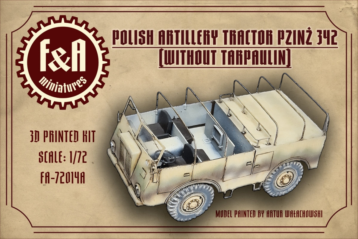 F&amp;amp;A Miniatures FA-72014A Tracteur Pzinż 342 sans bâche 1/72