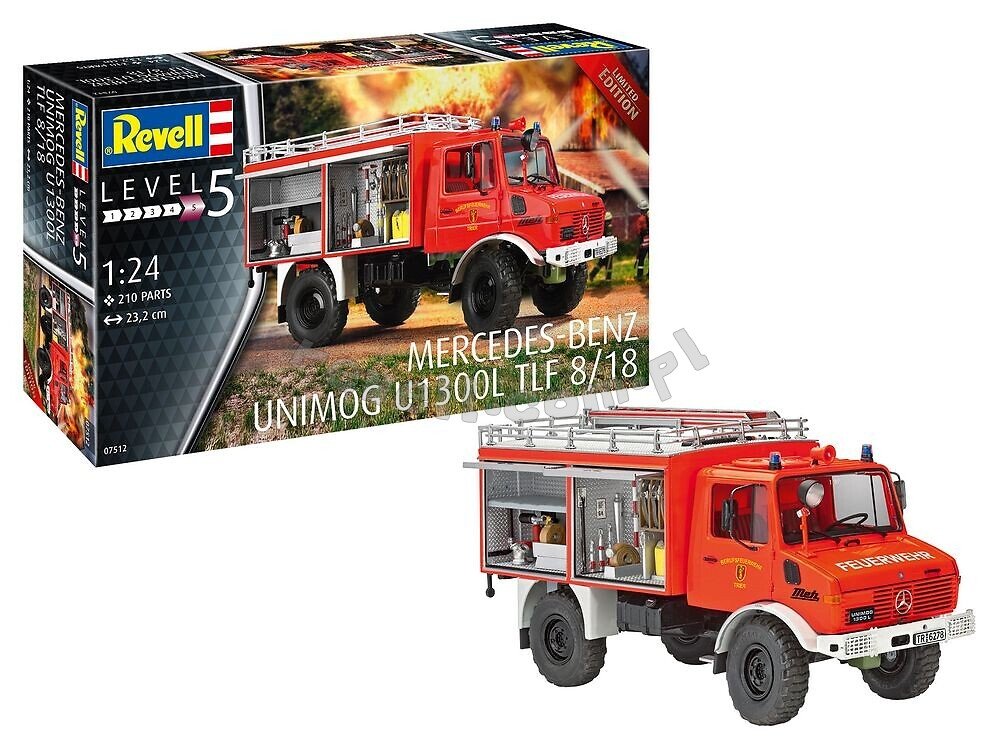 Revell 07512 Mercedes-Benz Unimog U1300L TLF 8/18 1/24 – Bild 2