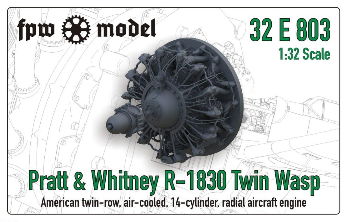 FPW Model 32E803 Pratt &amp; Whitney R-1830 Twin Wasp (Fix) 1/32