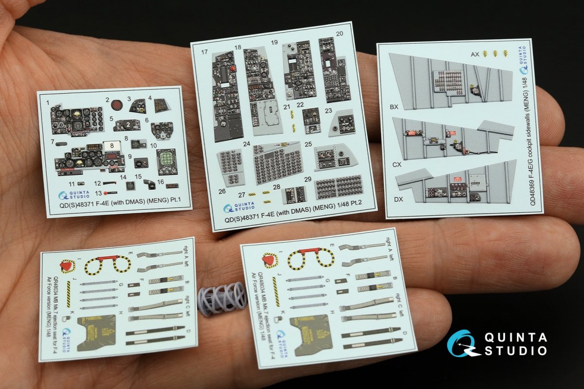Quinta Studio QD+48371 F-4E with DMAS 3D-Printed &amp;amp; coloured Interior on decal paper (Meng) (with 3D-printed resin parts) 1/48 – Bild 3