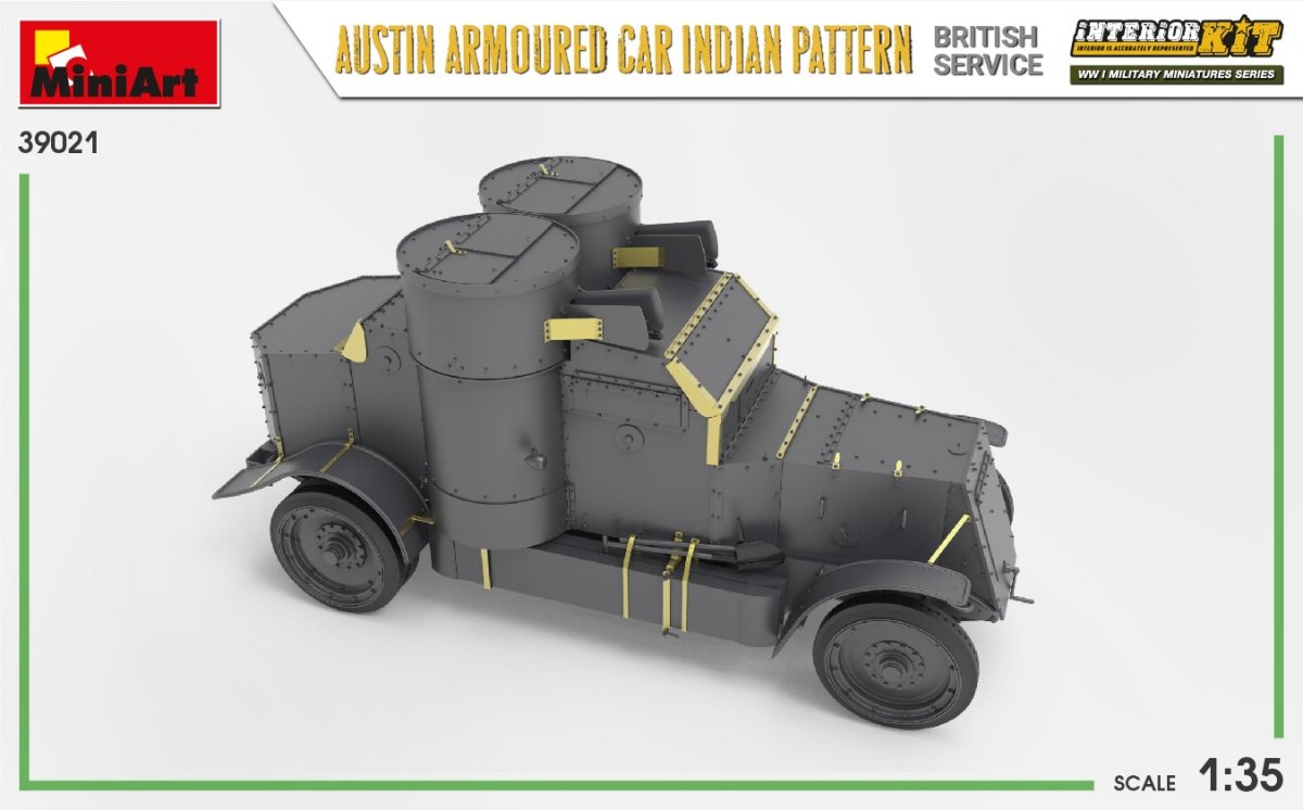 Miniart 39021 Voiture blindée Austin, modèle indien. Service britannique. Maquette intérieure 1/35 – image 4