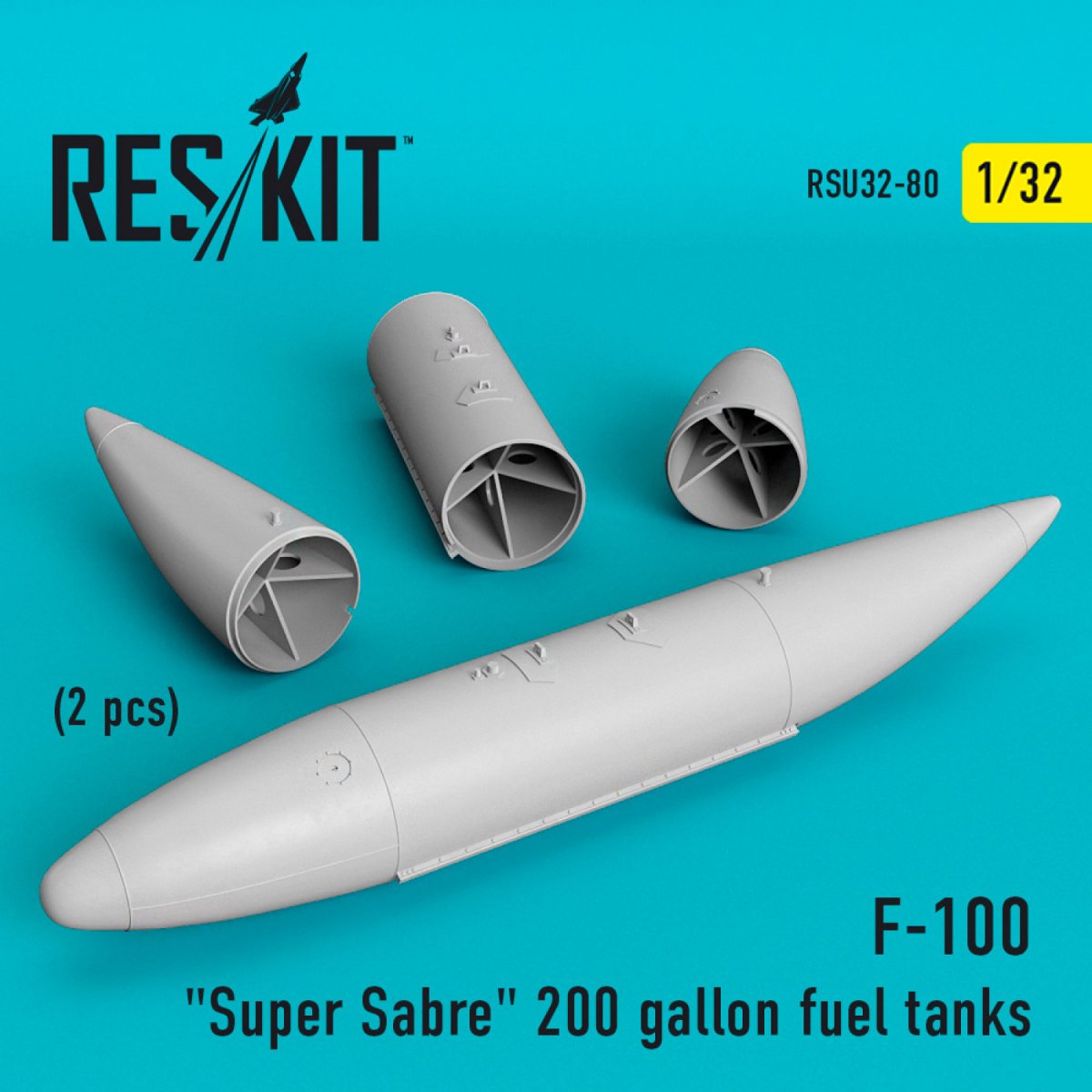 RESKIT RSU32-0080 F-100 « SUPER SABER » RÉSERVOIRS DE CARBURANT DE 200 GALLONS 1/32