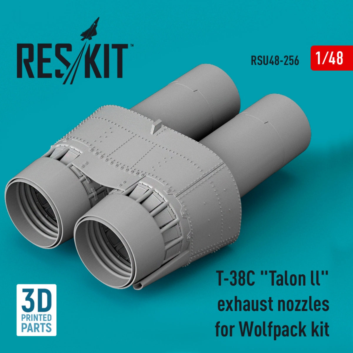 RESKIT RSU48-0256 T-38C &amp;quot;TALON LL&amp;quot; EXHAUST NOZZLES FOR WOLFPACK KIT (3D PRINTED) 1/48 – zdjęcie 2