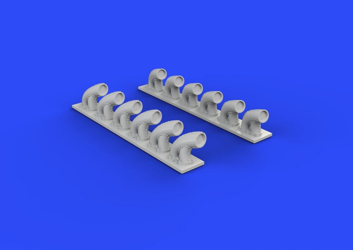 Eduard 632081 P-39Q/ N exhaust stacks KITTY HAWK 1/32 – imagen 4