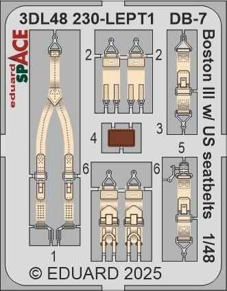 Eduard 3DL48230 DB-7 Boston III w/ US seatbelts SPACE HK Models 1/48 – Bild 2