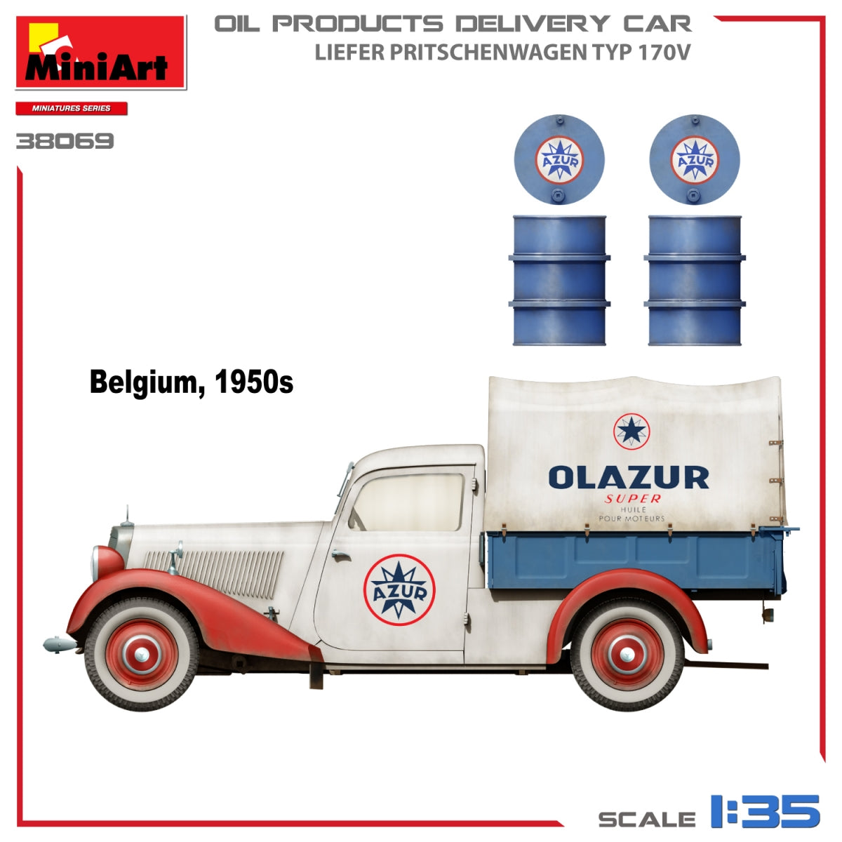 MiniArt 38069 OIL PRODUCTS DELIVERY CAR, LIEFER PRITSCHENWAGEN TYP 170V 1/35 – Bild 5
