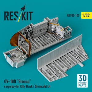 RESKIT RSU32-0102 OV-10D &amp;quot;Bronco&amp;quot; cargo bay for Kitty Hawk/Zimimodel kit (3D Printed) 1/32 – Bild 2