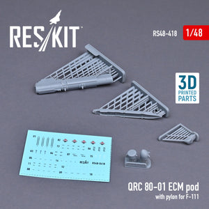 RESKIT RS48-0418 QRC 80-01 ECM POD WITH PYLON FOR F-111 (3D PRINTED) 1/48 – zdjęcie 2
