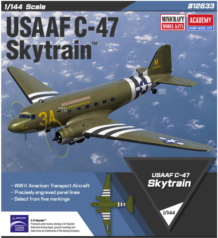 Academy 12633 USAAF C-47 Skytrain 1/144 – imagen 2