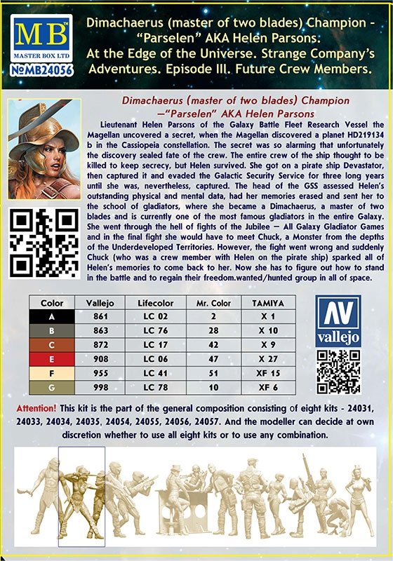Master Box 24056 Dimachaerus (master of two blades) Champion – “Parselen” AKA Helen Parsons 1/24 – immagine 3