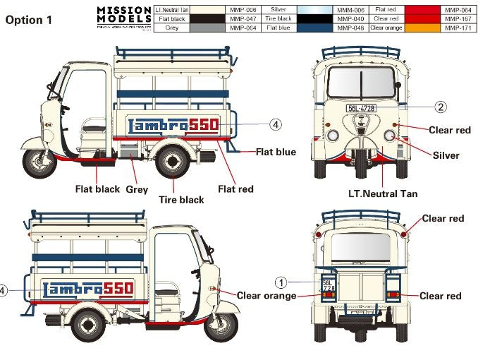 Gecko Models 35GM0113 60 - 70s Saigon Shuttle Motor-Tricycle Depot and a take break drive [2 kits In 1 box] 1/35 – zdjęcie 4