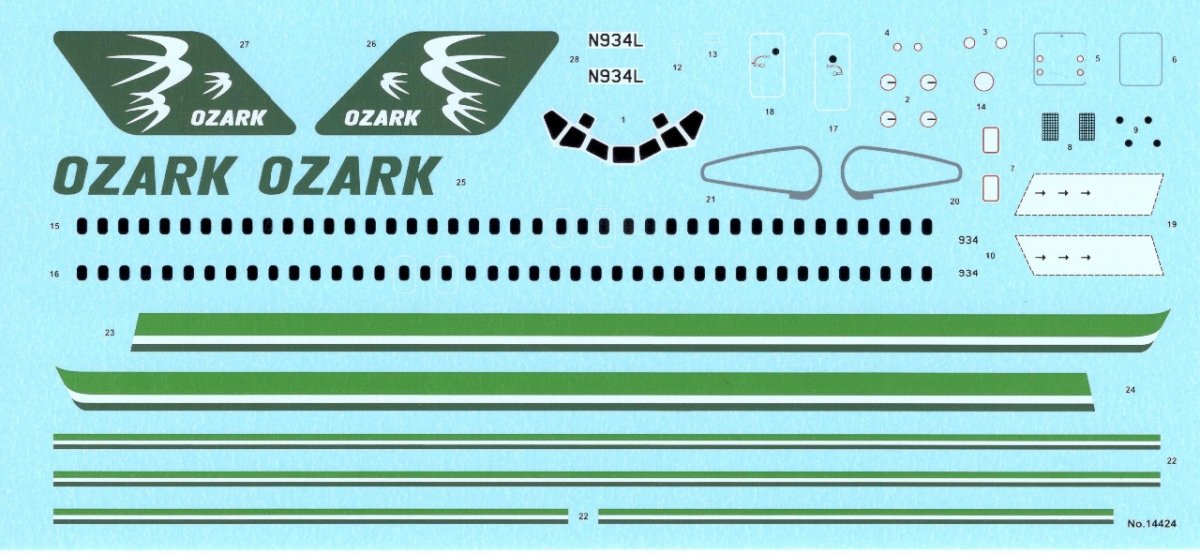 Fly 14424 DC 9-40 OZARK 1/144 – Bild 5