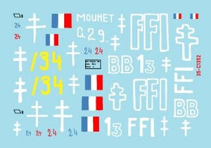 Star Decals 35-C1352 FFI 2. Re-captured Beute-Panzers. French Resistance - Forces Françaises de lInterieur 1/35 – immagine 2