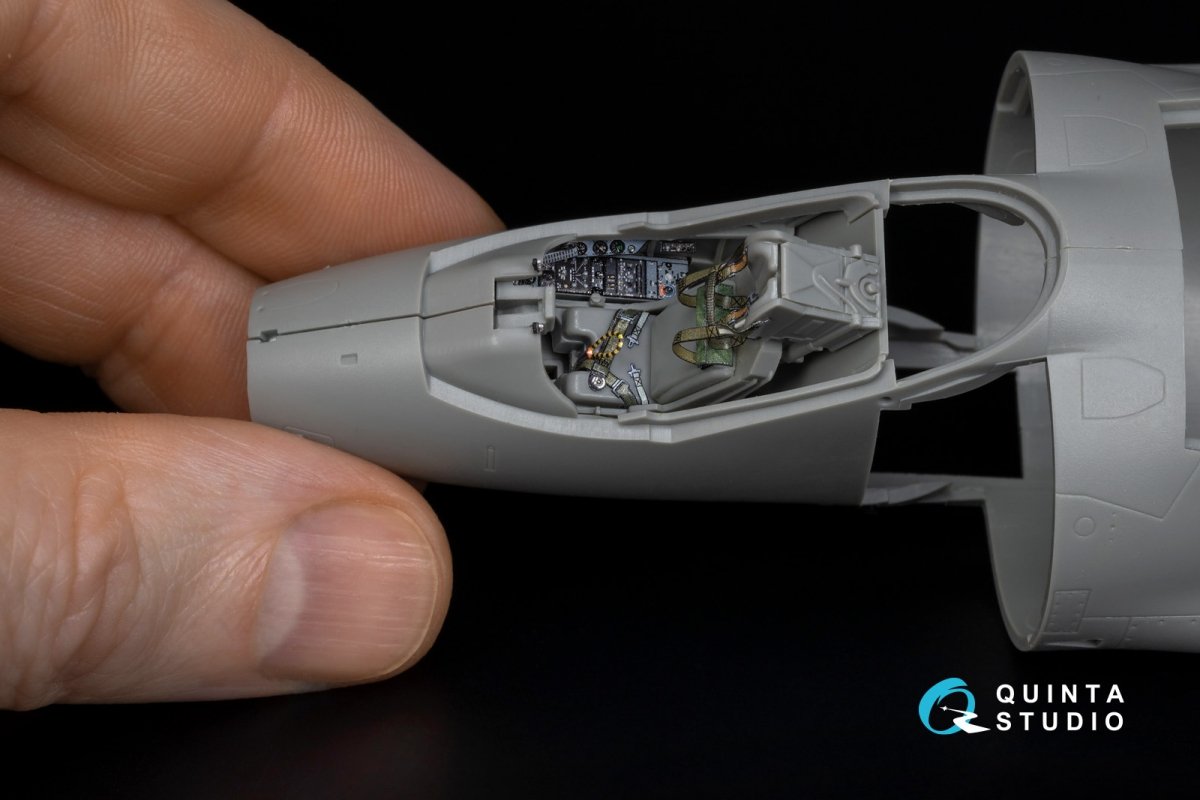 Quinta Studio QD48303 Harrier Gr.1/Gr.3 Early 3D-Printed &amp;amp; coloured Interior on decal paper (Kinetic) 1/48 – immagine 11