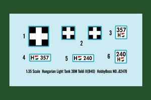 Hobby Boss 82478 Hungarian Light Tank 38M Toldi II(B40) 1/35 – imagen 4