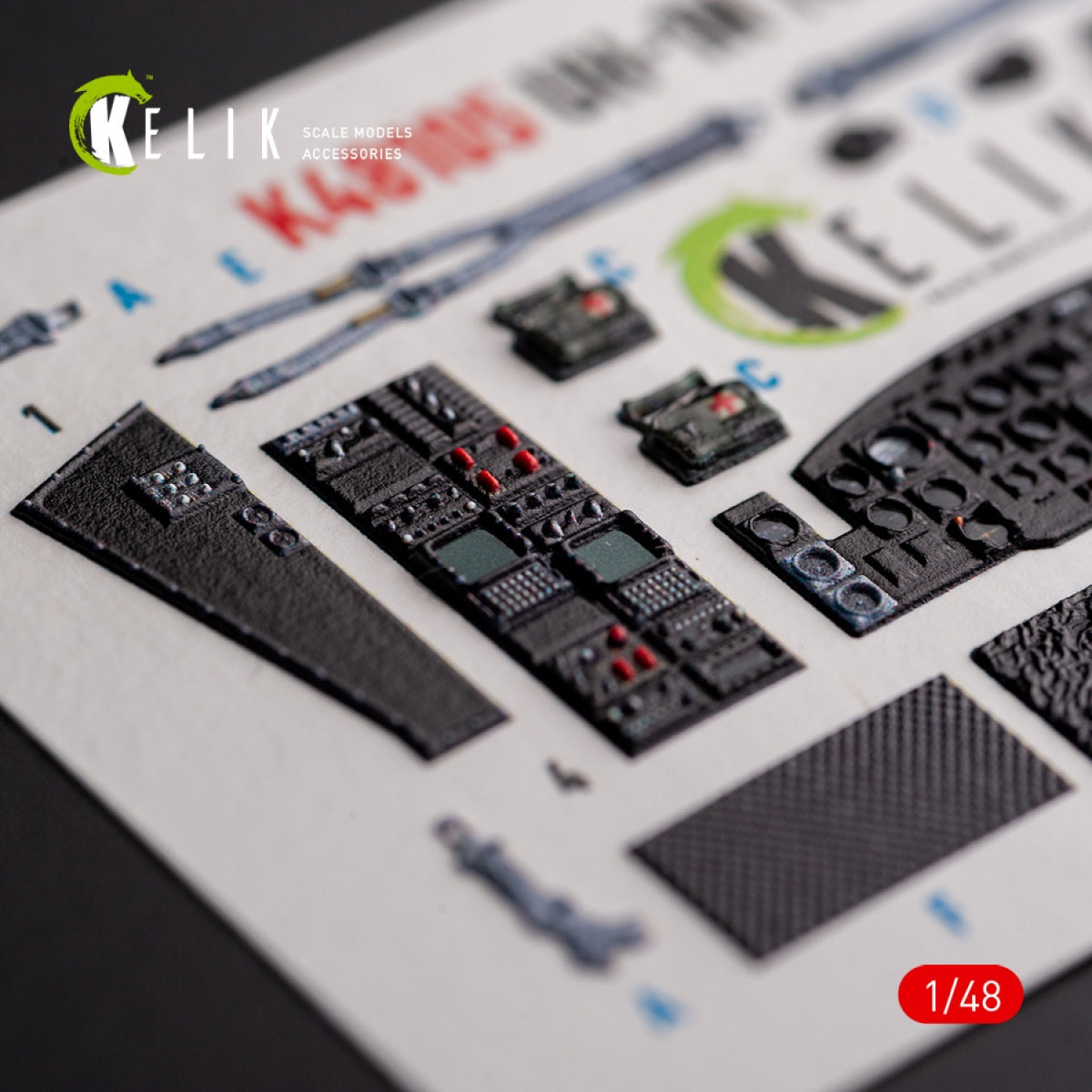 KELIK K48105 UH-1N &amp;quot;Twin Huey&amp;quot; - interior 3D decals for Zimi Model/KittyHawk kit 1/48 – Bild 3