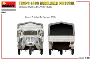 MiniArt 35371 Tempo E400 Hochlader Pritsche German 3-wheel delivery truck 1/35 – imagen 12