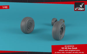 Armory Models AW48328 SH-60 Seahawk wheels w/ weighted tires 1/48 – imagen 2