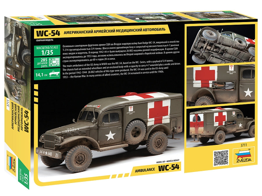 Zvezda 3711 Dodge WC-54 Ambulance 1/35 – zdjęcie 2