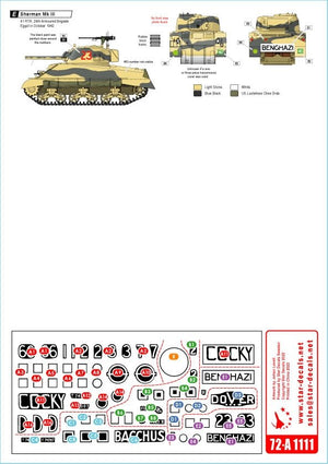 Star Decals 72-A1111 British Sherman tanks in North Africa 1/72 – imagen 2