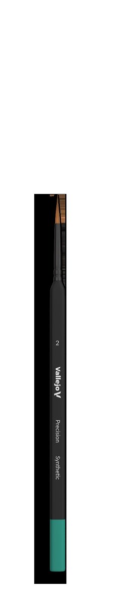VALLEJO B03002 - Pędzel - Precision - Round Synthetic Brush, Triangular Handle No. 2 – immagine 2
