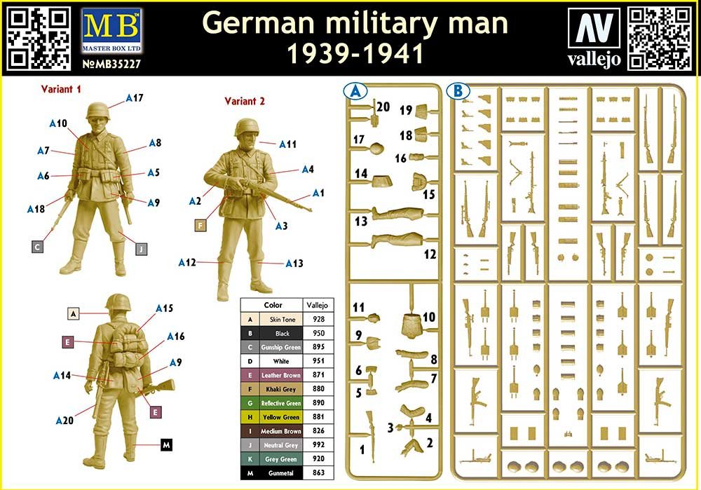 Master Box 35227 Soldat allemand, 1939-1941, échelle 1/35 – image 2