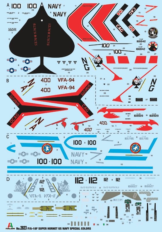 Italeri 2823 F/A-18F U.S. Navy Special Colors 1/48 – immagine 4