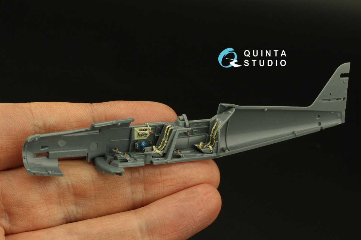 Intérieur imprimé en 3D et coloré sur papier décalcomanie (Eduard) Quinta Studio QD72064 Avia CS-199, échelle 1/72 – image 3