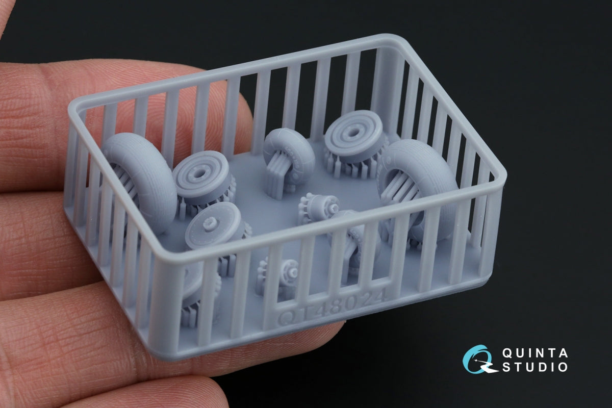 Quinta Studio QT48024 Ka-52 Wheels with separate hubs and weighted tires (Zvezda) 1/48 – imagen 5