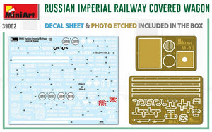 MiniArt 39002 RUSSIAN IMPERIAL RAILWAY COVERED WAGON 1/35 – imagen 2