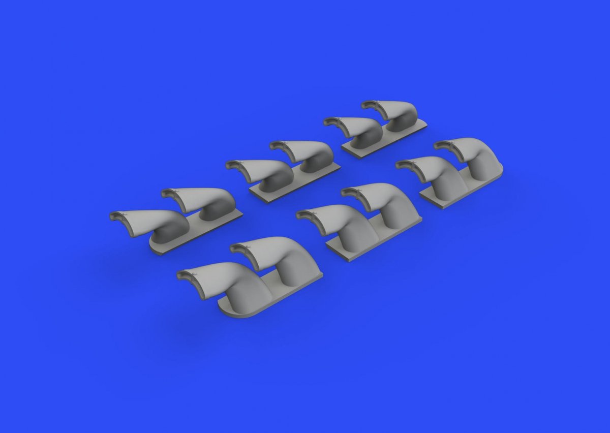 Eduard 632139 P-40 exhaust stacks fishtail 1/32 HASEGAWA – Bild 3